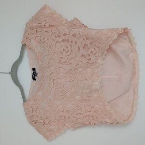 Crotched Floral High-low crop top